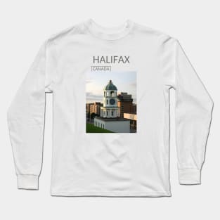 Halifax Nova Scotia Canada Clock Souvenir Gift for Canadian Citizens T-shirt Apparel Mug Notebook Tote Pillow Sticker Magnet Long Sleeve T-Shirt